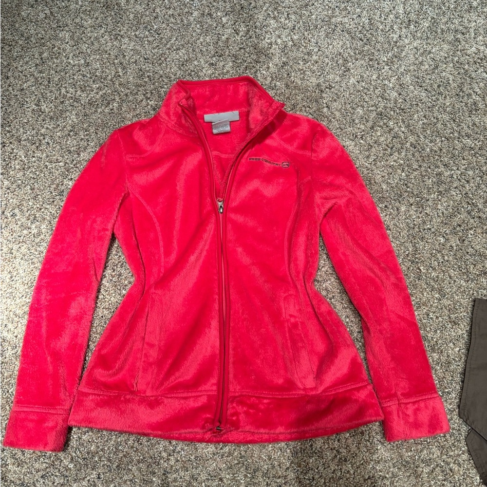 Women's Pink Fleece Jacket - Free Country, Size Small
